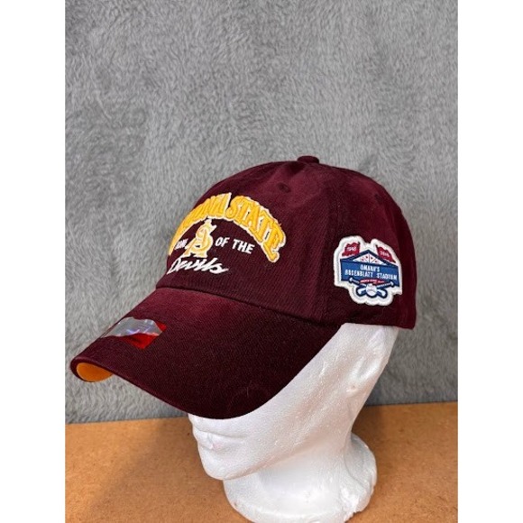 Arizona State University Other - Arizona State Sun Devils Maroon Baseball Cap Omaha Rosenblatt‎ Stadium CWS Patch